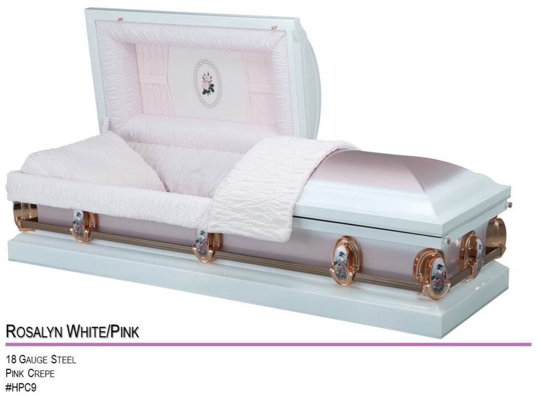 Rosalyn White & Pink 18 Ga  HPC9
